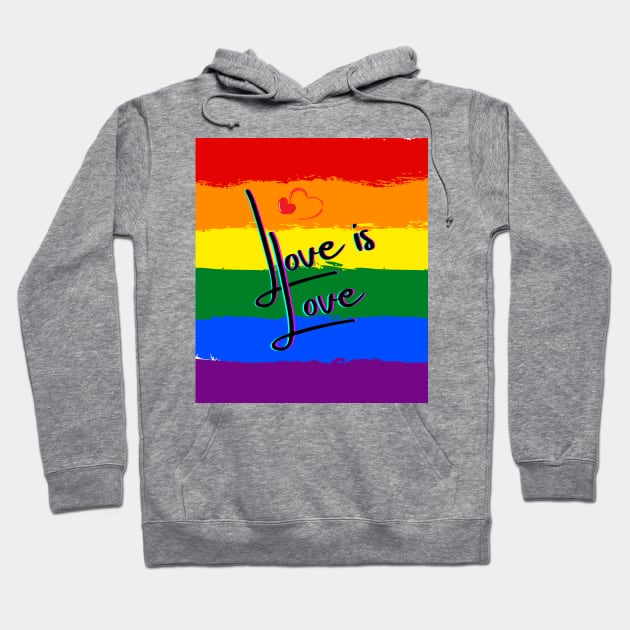 Pride Love is Love Hoodie by CheeseOnBread